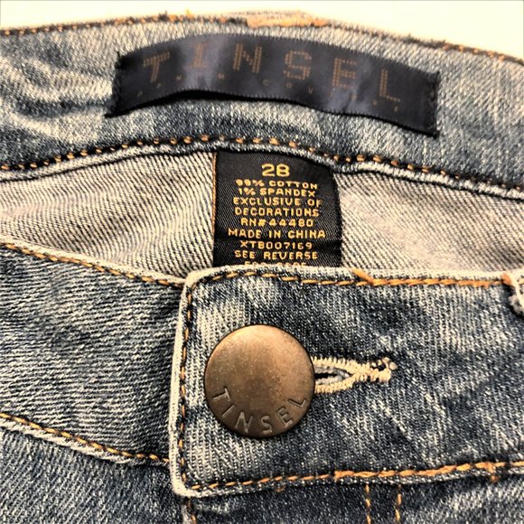 Tinsel Jeans Tinsel Denim Couture Y2k Stretchy Skinny Denim With